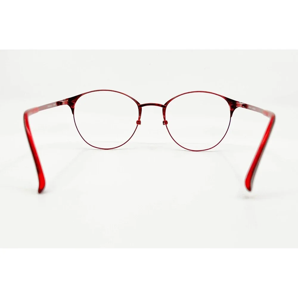 Karen Kane Eyeglasses Womens Black Red Durian Round Full Rim Frames 48-19-135